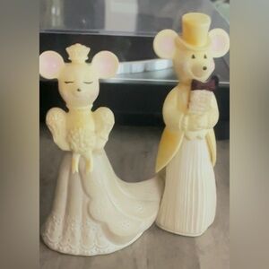 Vintage Mouse Bride & Groom Perfume Bottles